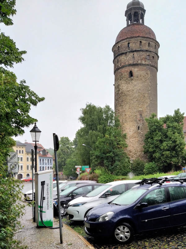 Ladsäule am Nikolaiturm in Görlitz